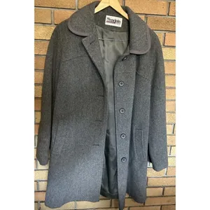 M. Liman Penguin Fashions Womens Vintage Wool Button Long Coat Gray Size 18 thumbnail 2
