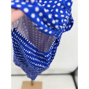 Cupshe Blue Polka Dot One-Piece Swimsuit Cutout Spaghetti Small Retro thumbnail 6