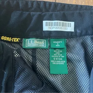 LL Bean Womens Black Gore-Tex Nylon Shell Snow Ski Pants thumbnail 3