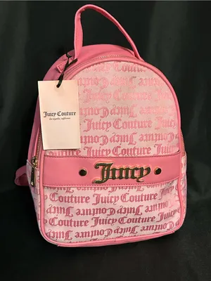 Juicy Couture Pink Logo Mini Backpack with Gold Accent NWT thumbnail 1