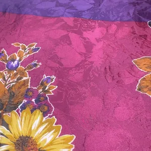Bally Vintage Silk Floral Square Scarf Purple Magenta 34x34 Designer thumbnail 6
