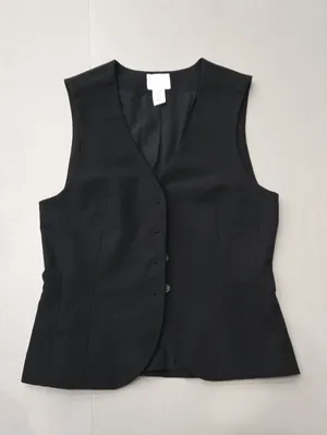 New H&M Black Tailored Women's Vest Size XS thumbnail 2