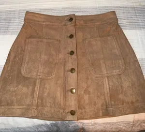 Altar'd State Skirt Suede Mini tan thumbnail 1