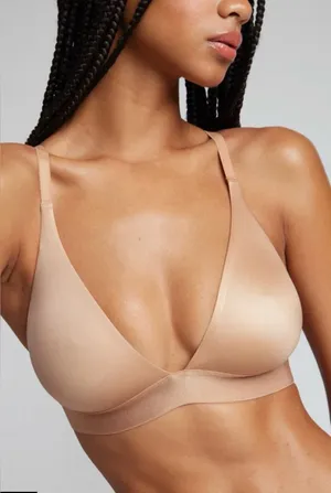 NWT Negative Underwear Glacé Triangle Bra Tan Beige Size undefined thumbnail 1