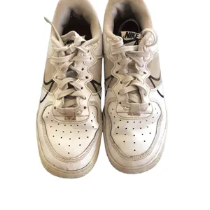 Nike Air Force 1 React White Black Red Sneakers CD6960-100 Sz 6Y D/MS/X Leather thumbnail 3