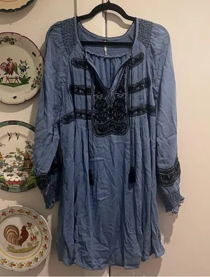 Free People Wind Willow Mini Long Sleeve Dress thumbnail 1