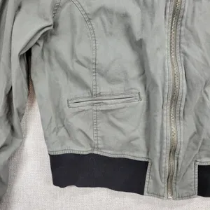 Sanctuary Womens Jacket Size M Olive Green Zip Up Military Twill‎ Bomber Crop thumbnail 12