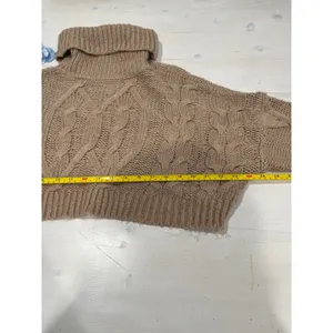 Olivaceous Womens Sweater Brown Turtleneck Long Sleeve Cable‎ Knit Cropped S thumbnail 3
