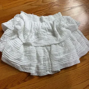 Aerie White Ruffle Skirt Mini thumbnail 2
