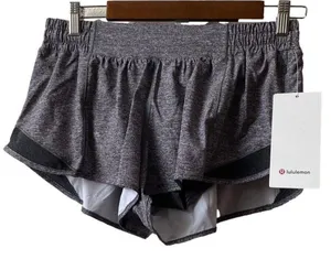 NWT Lululemon Hotty Hot Short II 2.5" Heather Lux‎ Multi Black Sz 12 thumbnail 1