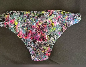 ⚠️ Clearance NWOT Victorias Secret swim bikini bottom multicolor, strap sides S thumbnail 4