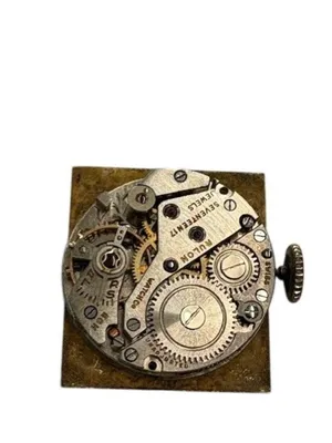 Vintage Rulon Gold-Tone Manual Wind Watch With Chunky‎ Chain Bracelet & Original thumbnail 4