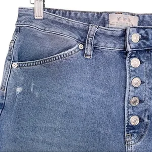 Free People We The Free Raw Hem High Rise Straight Leg Jeans Women’s Size 30 thumbnail 4