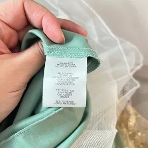 TLC Say Yes to the Prom Green Gold Sequin Glitter Sleeveless Ball Gown Size 9 thumbnail 9