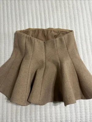 Strapless Brown Flared Tube Top Size XXS thumbnail 3