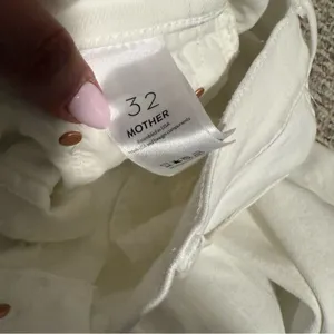MOTHER Jeans Hustler Ankle Fray White Fairest of Them All- Size 32 thumbnail 10