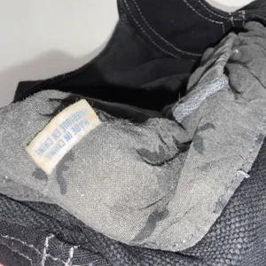 Vintage 2000s Y2K American Eagle Black Gray Canvas Boho Hobo Shoulder Bag Purse thumbnail 3