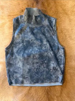 Zara antique wash gray mock neck crop tank S thumbnail 3