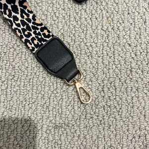 Leopard Pattern Strap with Black Card Holder Brown thumbnail 3