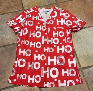 Tipsy Elves Holiday Scrubs Top thumbnail 1