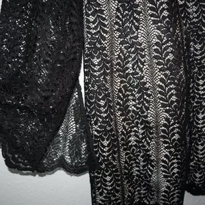 Keepsake the label Uptown black Lace mock neck Whimsigoth grunge dress XS thumbnail 10