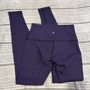 Lululemon Wunder Under High Rise Legging Purple Black Small Check Size 6 EUC thumbnail 9