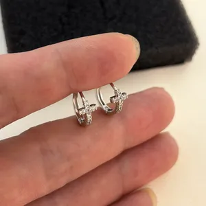 13mm Cross Hoop Earrings for Men Women Streetwear Punk Hip Hop Unisex Earrings thumbnail 7