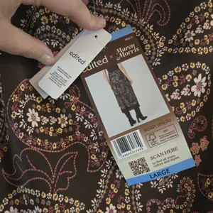 Edited Maren Morris Womens L Brown Floral Paisley Satin Midi Slip Skirt NWT thumbnail 4