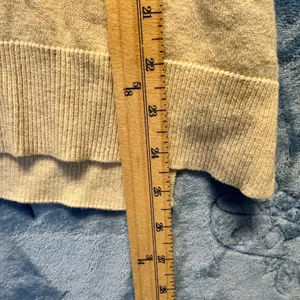 1812 | J.Crew Mercantile V-Neck Cotton Knit Sweater‎ Tan Women Small thumbnail 4
