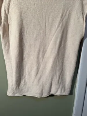Women’s Size Medium Cap Sleeve Sweater Vest Crewneck Apricot Cream Orange RC6487 thumbnail 9
