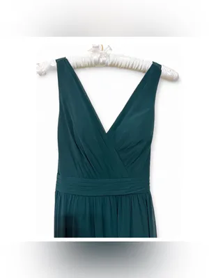 AZAZIE Womens Forest Green Vneck Chiffon Convertible Bridesmaids Dress Size A6 thumbnail 6