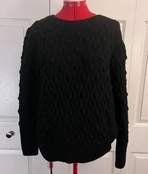 Sweet Romeo Bubble Knit Textured Sweater L thumbnail 2