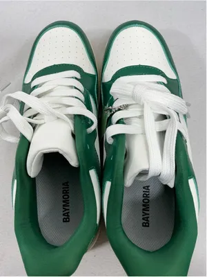Women's BAYMORIA Green and White Sneakers Size 9 thumbnail 4