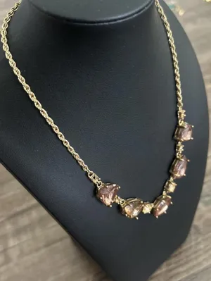Amber Rhinestone Short Necklace for Women thumbnail 2