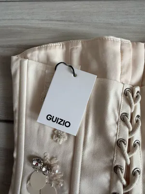 Guizio Embellished Twill Corset Ivory XXS NWT IN PACKAGE thumbnail 10