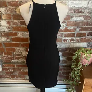 Express Women's Black Ribbed Asymmetric Sheath Dress Size 6 NWT thumbnail 5