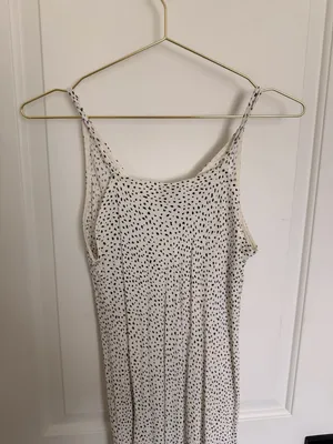 A New Day Summer Dress - White & Black Polka Dot Slit Cami Maxi Dress thumbnail 2