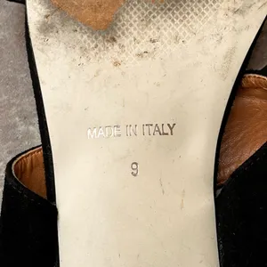9 Sophia Milano Black Suede Block Heel Leather Women's Sandals Made In Italy Italian Summer Shoes thumbnail 3