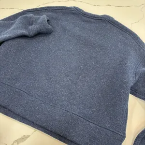 Smartwool Sweater Womens Size Large Blue Cropped Crewneck Sweatshirt thumbnail 6