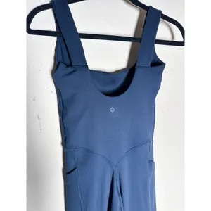 NWT POPFLEX High Society Corset Jumpsuit XS Extra Tall 35" Cosmic Navy thumbnail 11