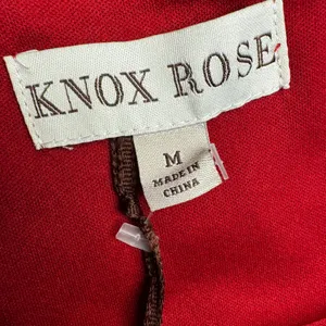 Knox Rose Womens Red Medallion Floral Print‎ Tassel Boho Midi Dress Medium thumbnail 3