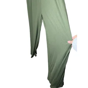 Cider‎ Solid Green Sleeveless Wide Leg Jumpsuit thumbnail 4
