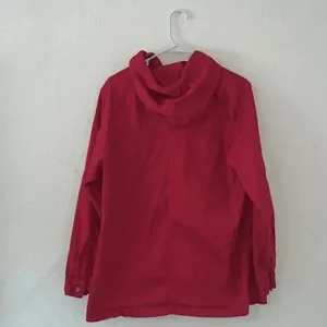 Flawed barn jacket 100% cotton utility chore jacket denim button down zipper Red Size M thumbnail 2