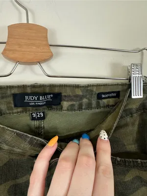 Judy Blue Skinny Camo Distressed Jeans Skinny Fit Size 9/28 Women's thumbnail 3