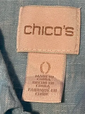 Chico's Light Blue Linen-Look Tunic thumbnail 4