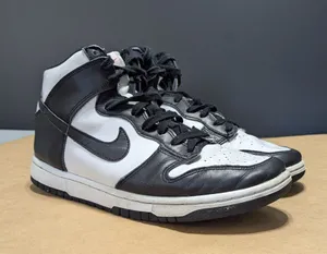 Nike Dunk High Top Sneakers Panda 2021 Womens 9 Streetwear Black White Shoes thumbnail 1