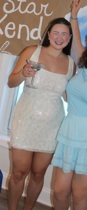 Super down sparkly white dress  thumbnail 3