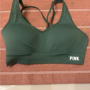 PINK Victoria's Secret Deep Green Sports Bra thumbnail 1