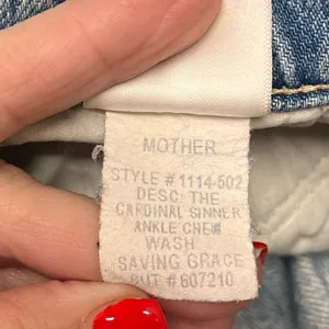 MOTHER The High Waisted Cardinal Sinner Ankle‎ Chew in Saving Grace size 25 thumbnail 5