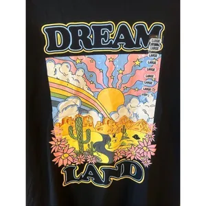 Desert "Dream Land" Black Graphic Adult T-Shirt NWOT Size Large (5529) thumbnail 2